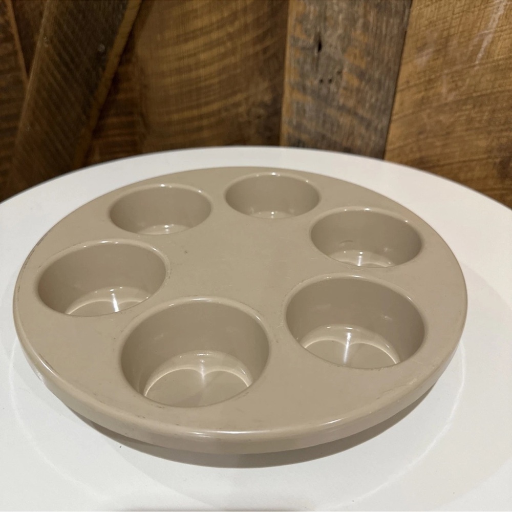 Vintage Anchor Hocking MicroWare Microwave 6 Muffin Cupcake Pan PM447/T1 USA
